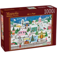 MAGNOLIA Puzzle Zasněžené město 1000 dílků