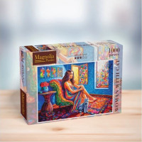 MAGNOLIA Puzzle Žena s kočkou 1000 dílků
