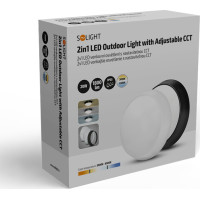 Solight LED venkovní osvětlení, nastavitelná teplota světla - 3CCT, 15/18/20W, 1800lm, 22cm, 2v1 - bílý a černý kryt