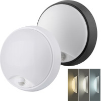 Solight LED venkovní osvětlení se senzorem, 3 CCT, 15/18/20W, 1800lm, 22cm, 2v1 - bílý a černý kryt