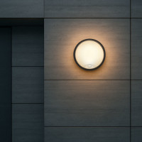 Solight LED venkovní osvětlení se senzorem, 3 CCT, 15/18/20W, 1800lm, 22cm, 2v1 - bílý a černý kryt