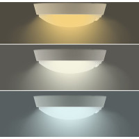 Solight LED venkovní osvětlení se senzorem, 3 CCT, 15/18/20W, 1800lm, 22cm, 2v1 - bílý a černý kryt