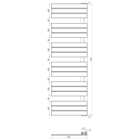 Aqualine MYTHOS otopné těleso 500x1730mm, bílá LLM517W