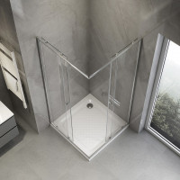 Aqualine AGGA čtvercová sprchová zástěna 700x700mm, čiré sklo HLF707Y