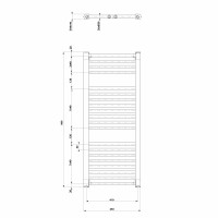 Aqualine DIRECT otopné těleso s bočním připojením 450x960mm, černá mat ILR94B