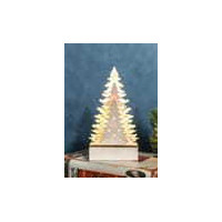 Dekorační LED stromeček 8,5x4x14,5 cm - teplá bílá