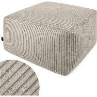 Taburet CHILL SPOT Velvet Stripes 45x45x25 cm - Taupe