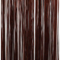 Šňůrkový závěs TAGLIATELLE 140x250 cm - hnědý