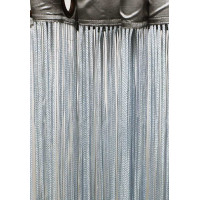Šňůrkový závěs TAGLIATELLE 140x250 cm - stříbrný