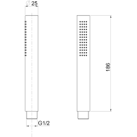 Sapho Ruční sprcha, 186mm, zlato mat DO21G