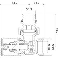 Aqualine C-START připojovací sada ventilů ruční rohová, černá mat SC237B