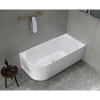 Aqualine TIBERA STRIP R rohová stojící vana, 170x81cm, bílá E1015G