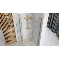 Sprchový kout REA DIAMOND 90x90 cm - broušený zlatý