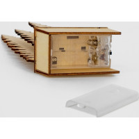 Dekorační LED stromeček 8,5x4x14,5 cm - teplá bílá