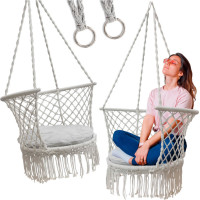 Zahradní houpačka Čapí hnízdo s opěradlem - šedá 80 cm