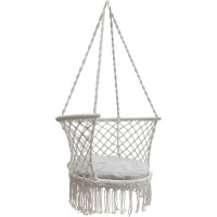 Zahradní houpačka Čapí hnízdo s opěradlem - šedá 80 cm