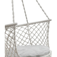Zahradní houpačka Čapí hnízdo s opěradlem - šedá 80 cm