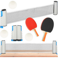 Sada na stolní tenis s pálkami a roztažitelnou sítí