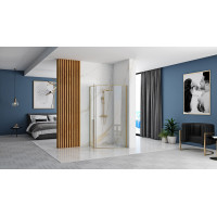 Sprchový kout REA DIAMOND 90x90 cm - broušený zlatý