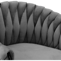 Barová židle COFTON Velvet - grafitová/černá