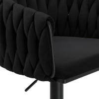 Barová židle COFTON Velvet - černá