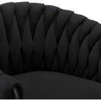 Barová židle COFTON Velvet - černá