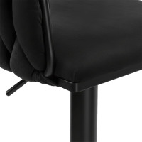Barová židle COFTON Velvet - černá