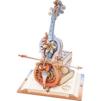 RoboTime 3D skládačka hrací skříňky Kouzelné violoncello (mechanický pohon)