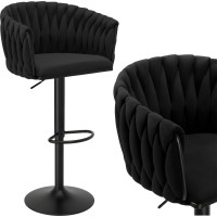 Barová židle COFTON Velvet - černá Barová židle COFTON Velvet - černá