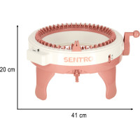 Pletací tkalcovský kruhový stav 48 jehel + 4 klubka příze