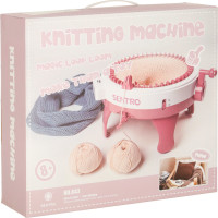 Pletací tkalcovský kruhový stav 48 jehel + 4 klubka příze