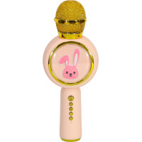 Bezdrátový mikrofon pro karaoke Králíček - růžový