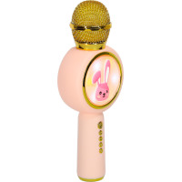 Bezdrátový mikrofon pro karaoke Králíček - růžový