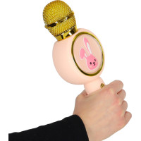 Bezdrátový mikrofon pro karaoke Králíček - růžový