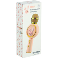 Bezdrátový mikrofon pro karaoke Králíček - růžový