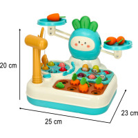 Interaktivní hračka 4v1 pro děti Mrkev - modrá