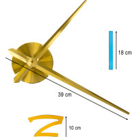 Samolepicí nástěnné hodiny 100-120 cm - barevné - 1 číslice