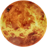 Nástěnné hodiny Planeta Mars s LED displejem 32 cm - oranžové
