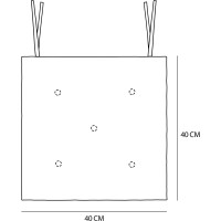 Prošívaný podsedák SILLA 40x40 cm - béžový