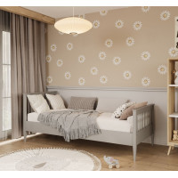 Dětská postel z masivu borovice EMILIE - 200x90 cm - šedá