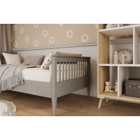 Dětská postel z masivu borovice EMILIE - 200x80 cm - šedá