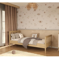 Dětská postel z masivu borovice IGNÁC - 200x90 cm - přírodní borovice