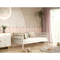 Dětská postel z masivu borovice TOSIA - 180x80 cm - bílá