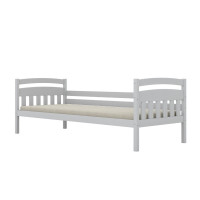 Dětská postel z masivu borovice TOSIA - 180x80 cm - bílá