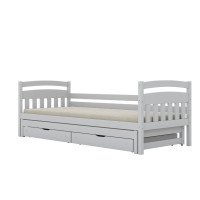 Dětská postel z masivu borovice TOSIA - 160x80 cm - bílá