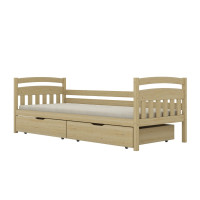 Dětská postel z masivu borovice TOSIA - 160x80 cm - bez povrchových úprav