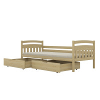 Dětská postel z masivu borovice TOSIA - 160x80 cm - bez povrchových úprav