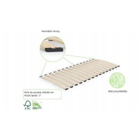 Dětská postel z masivu borovice EMILIE - 200x80 cm - šedá