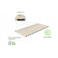 Dětská postel z masivu borovice EMILIE - 200x90 cm - bílá