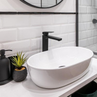 Umyvadlová baterie SARA - černá - vysoká